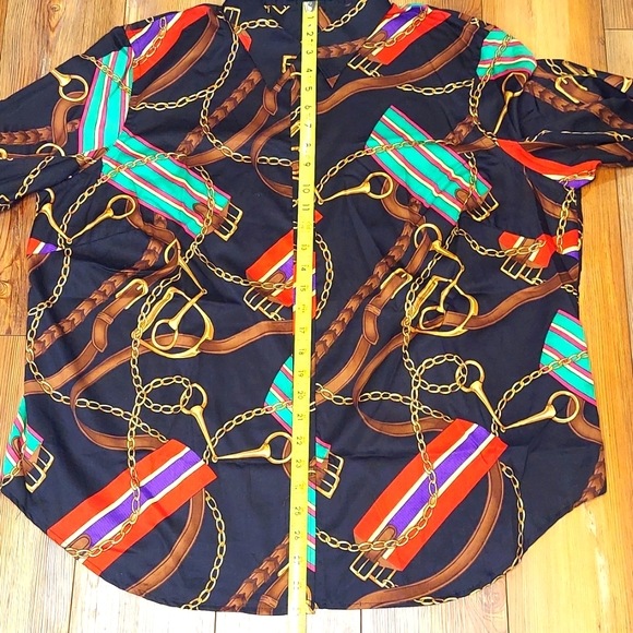 Vintage Lauren Ralph Lauren Horse Buckle 100% Cotton Button Down Size 2X - Picture 7 of 10
